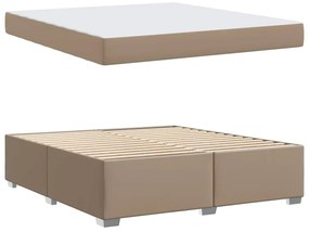 vidaXL Σκελετός Κρεβατιού Καπουτσίνο 180 x 200 cm Τεχνητό δέρμα