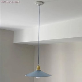 Μεταλλικό Καπέλο Swing για ντουί Ε27 Απαλό Γαλάζιο