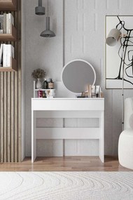 Make-Up Table Harmony Mini Round - White White