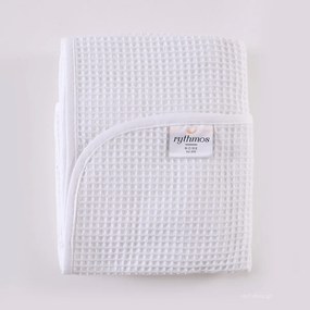 Κουβέρτα Πικέ Αγκαλιάς (80x90) Rythmos Sweety White