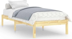 vidaXL Πλαίσιο Κρεβατιού 90 x 190 εκ. από Μασίφ Ξύλο Single