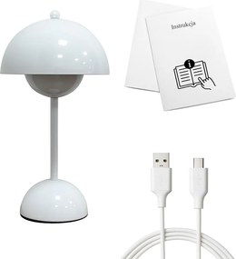 Επαναφορτιζόμενο Επιτραπέζιο Φωτιστικό Costa 3W 3CCT Λευκό