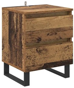 vidaXL Κομοδίνο Παλιό ξύλο 40 x 35 x 50 εκ. Επεξεργασμένο ξύλο