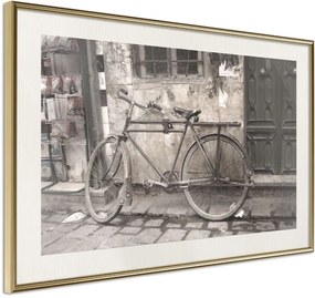 Αφίσα - Old Bicycle - 30x20 - Χρυσό - Με πασπαρτού