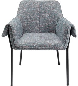 Καρέκλα Bess Με Μπράτσα Ύφασμα  Γκρι 70x62,5x84,5 εκ - Γκρι