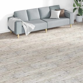 vidaXL Πλάκες Δαπέδου 18 pcs Γκρι 5,26 τ.μ. PVC