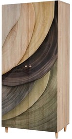 Ντουλάπα Δίφυλλη Lidya 869VEL8684 90x52x192cm Multi Δίφυλλη