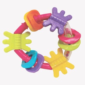 Κουδουνίστρα Οδοντοφυϊας Triangle Teether 4184206 12,5cm 3+ Μηνών Pink Playgro Σιλικόνη