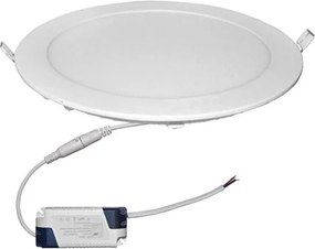 Led panel χωνευτό λευκό στρογγυλό 18W 230V 3000k θερμό λευκό φως με τροφοδοτικό 1300lm