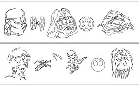 Intra απο ξύλο plywood 3mm-4mm πάχος - Star Wars 1 2 Δίασταση 30x30 cm Intraeaxys-075rqp1z