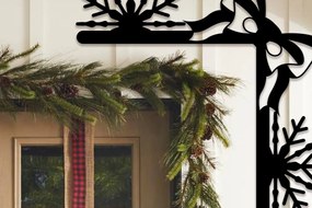 Σετ των 2 Intra απο ξύλο plywood 3mm-4mm πάχος Χριστουγεννιάτικη γωνιακή πόρτα με λέιζερ Δίασταση 15x15 cm INTRAFABR-102515805