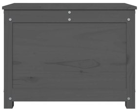 Κουτί Αποθήκευσης Μαύρο 60x32x45,5 εκ από Μασίφ Ξύλο Πεύκου - Γκρι