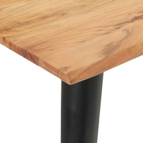 vidaXL Τραπεζαρία Live Edge 140 x 60 x 75 εκ. από Μασίφ Ξύλο Ακακίας