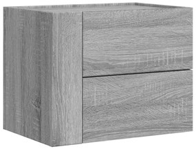 Κομοδίνα Επιτοίχια Γκρι Sonoma 45x30x35 εκ. - Γκρι