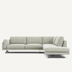 Γωνιακός καναπές από βελούδο stonewashed, CESAR