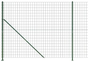 vidaXL Συρματόπλεγμα Περίφραξης Πράσινο 1,8 x 25 μ. με Βάσεις Φλάντζα