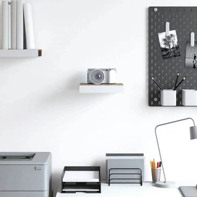 vidaXL Ράφι Τοίχου Δρυς και Άσπρο 23 x 23,5 x 3,8 εκ. από MDF