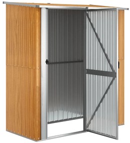 vidaXL Αποθήκη Κήπου Καφέ 180,5 x 97 x 209,5 εκ. Γαλβανισμένο Ατσάλι
