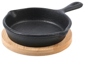 Estia 01-18672 Τηγάνι Σερβιρίσματος Iron Mαντεμένιο 10cm Με Βάση Bamboo