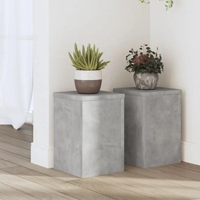 vidaXL Βάσεις Φυτών 2 τεμ. Γκρι Σκυρ. 20x20x30 εκ. Επεξεργασμένο Ξύλο