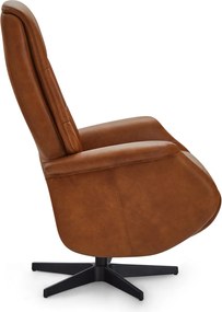 Delta Recliner Tan Leather/Black