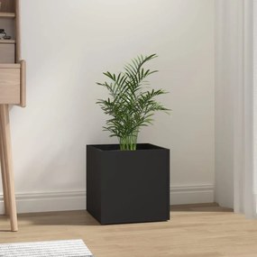 vidaXL Ζαρντινιέρα Μαύρη 40 x 40 x 40 εκ. από Επεξεργασμένο Ξύλο