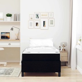 vidaXL Κρεβάτι με ελατήρια Μαύρο 90 x 190 cm