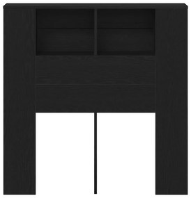 vidaXL Κρεβάτι με Κεφαλάρι Μαύρη δρυς 100 x 19 x 104,5 εκ