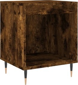 vidaXL Κομοδίνα 2 τεμ. Καπνιστή Δρυς 40 x 35 x 50 εκ. Επεξεργ. Ξύλο