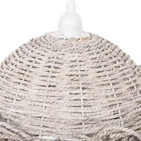 Φωτιστικό Οροφής Κρεμαστό C4349 Seagrass σε Whitewash χρώμα Φ50x25-135Υεκ. 50x50x135 εκ.