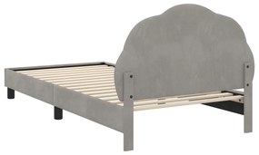 vidaXL Κρεβάτι Παιδικής Κρεβατοκάμαρας με Κεφαλάκι Ανοιχτό γκρι