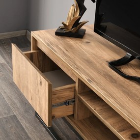 Έπιπλο Τηλεόρασης Μαύρο / Πεύκο CECLA 140x40x50