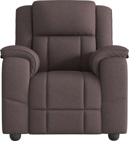 vidaXL Πολυθρόνα Ανακλινόμενη Σκούρο Καφέ Υφασμάτινη