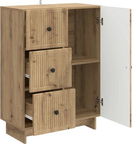 vidaXL Πλαϊνό γραφείο Artisan Δρυς 66 x 34,5 x 90 εκ
