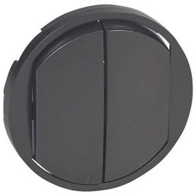 Πλακίδιο Διπλού Διακόπτη Graphite Celiane 067902 Legrand-67902-Ανθρακί 067902