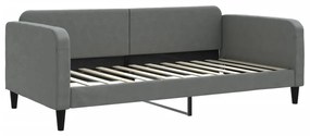 vidaXL Καναπές Κρεβάτι Συρόμενος Σκ. γκρι 100x200εκ. Ύφασμα Στρώματα
