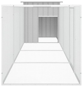 vidaXL Κοτέτσι - Κλουβί Γκρι 400x91x100 εκ. από Γαλβανισμένο Χάλυβα