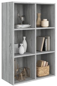 vidaXL Βιβλιοθήκη/Βοηθητικό Ντουλάπι Γκρι sonoma 66x30x98εκ. Επεξ Ξύλο