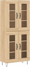 vidaXL Ντουλάπι Sonoma δρυς 69,5 x 34 x 180 εκ. από Επεξεργασμένο Ξύλο