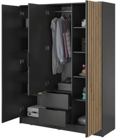 Ντουλάπα Nolan Τρίφυλλη με καθρέπτη-Grafitis