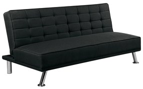 Καναπές Κρεβάτι EUROPA Μαύρο Ύφασμα 176x82x80cm