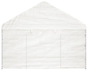 vidaXL Κιόσκι με Τέντα Λευκό 13,38 x 4,08 x 3,22 μ. από Πολυαιθυλένιο