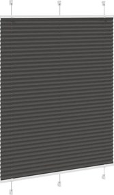 vidaXL Πλισέ περσίδα Μαύρο 105x150 cm Πλάτος υφάσματος 104,4 cm