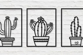 Σετ των 2 Intra απο ξύλο plywood 3mm-4mm πάχος Cactus Wall Decor Δίασταση 30x20 cm INTRAFABR-31704120