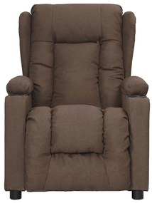 vidaXL Πολυθρόνα Μασάζ με Ανύψωση Taupe Υφασμάτινη