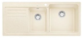 Blanco Naya 8 S Jasmine SILGRANIT™ PuraDur™ Γρανιτένιος Νεροχύτης Ένθετος με 2 Γούρνες και Ποδιά Αριστερά 116x50cm