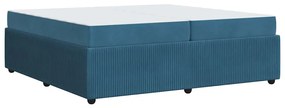 vidaXL Σκελετός κρεβατιού με στρώμα Μπλε 200 x 200 cm Βελούδο