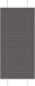 vidaXL Πλισέ περσίδα Μαύρο 65x100 cm Πλάτος υφάσματος 64,4 cm