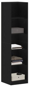 vidaXL Ντουλάπα  Μαύρης Δρυς 50x50x200 εκ σε Επεξεργασμένο Ξύλο
