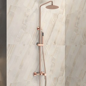 Karag SO551B-RG Artemis Μπαταρία σταθερού ντους με ρουξούνι Rose Gold